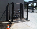 Gas metre enclosure in black powder coat finish